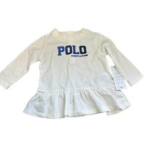 Ralph Lauren Polo Kids Long Sleeve Baby Top sz 6M NWT Flaw